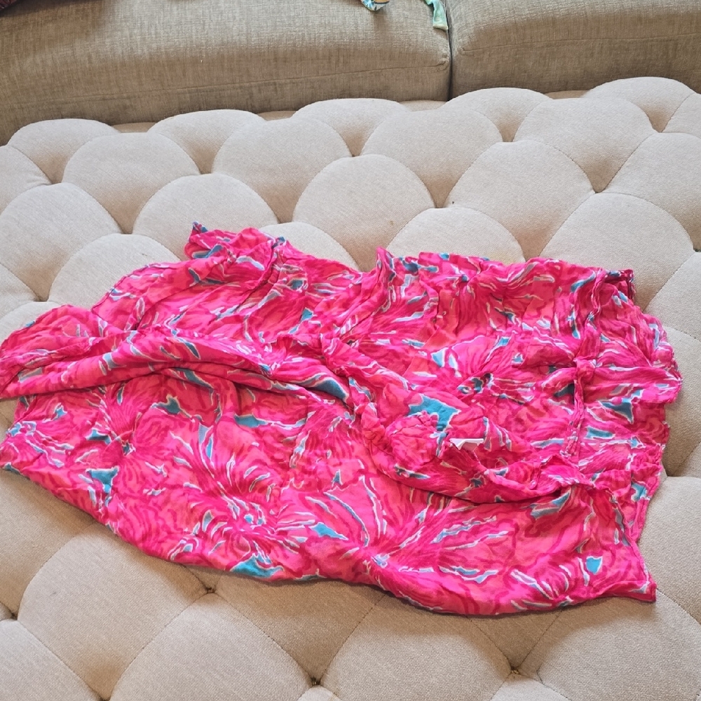 Lilly Pulitzer Pink and Blue Scarf